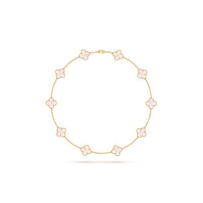 VAN CLEEF ARPELS VINTAGE ALHAMBRA NECKLACE, 10 MOTIFS VCARA42800 VAN CLEEF ARPELS VINTAGE ALHAMBRA NECKLACE, 10 MOTIFS VCARA42800